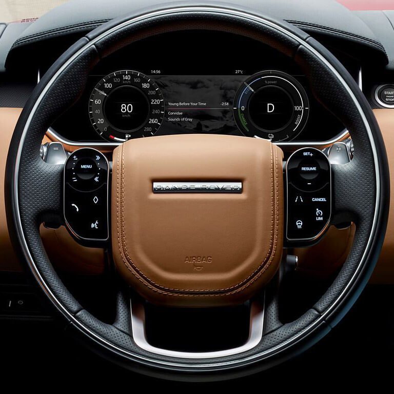 Range Rover instrument cluster source-data and display comparison in Dubai