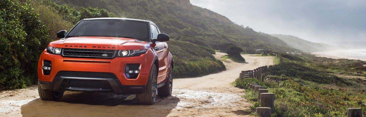 Range Rover receiving scheduled maintenance in a workshop